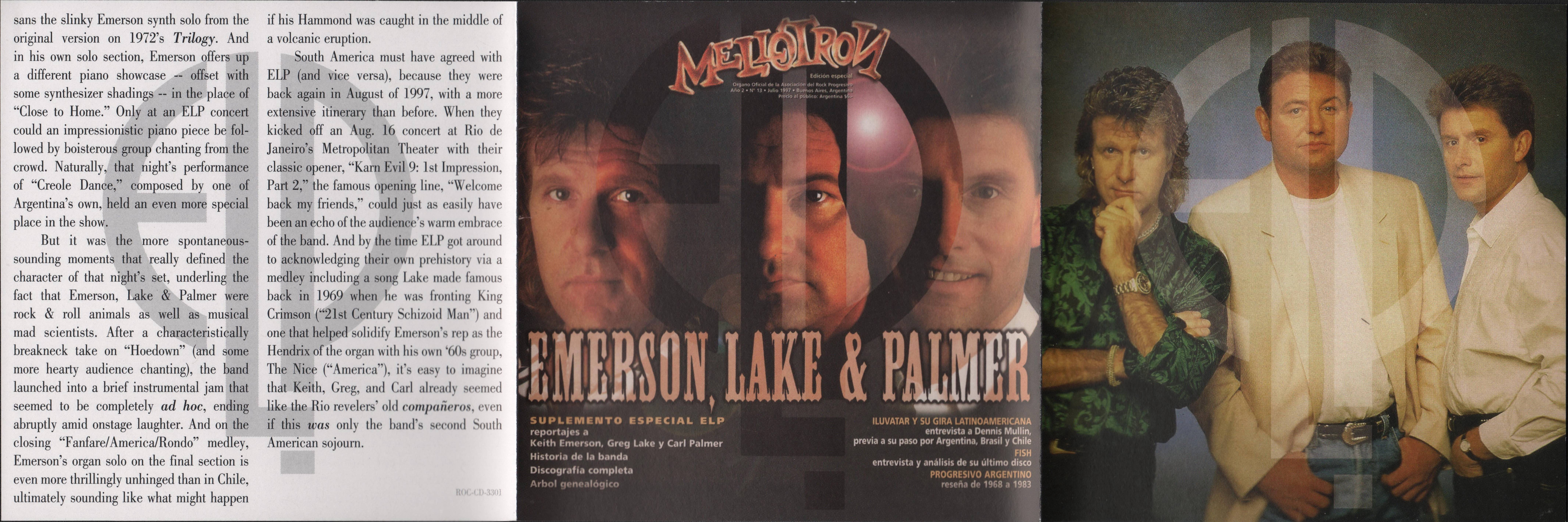Emerson, Lake and Palmer Once Upon A Time In South America : Booklet 1